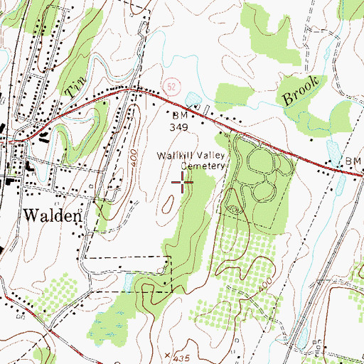 Topographic Map of Walden Community Park, NY