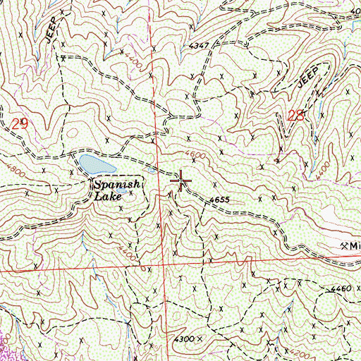 Topographic Map of Joaquin Ridge, CA
