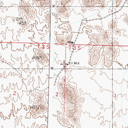 Topographic Map of Engesser Junction, AZ