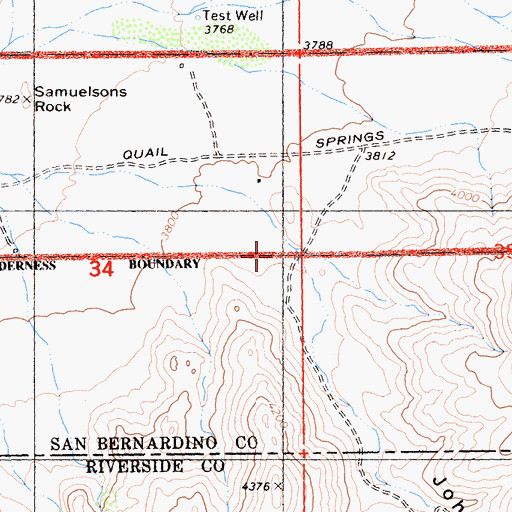 Topographic Map of Johnny Lang Canyon, CA