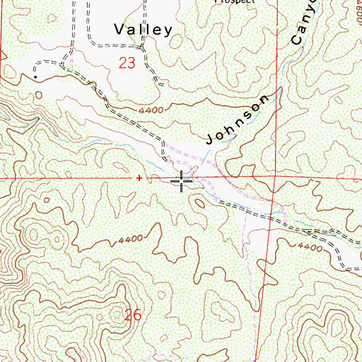 Topographic Map of Johnson Canyon, CA