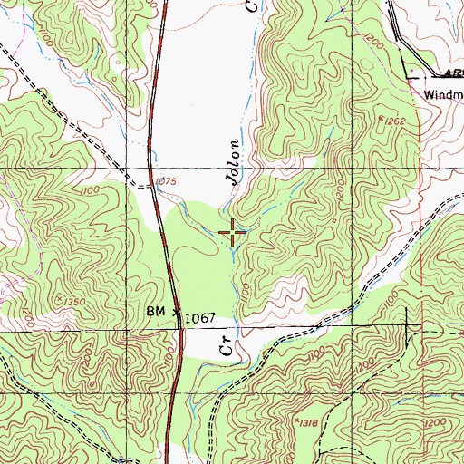 Topographic Map of Jolon Valley, CA