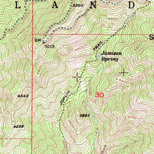 Topographic Map of Joplin Trail, CA