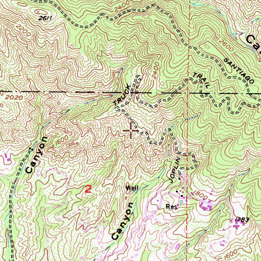 Topographic Map of Joplin Truck Trail, CA