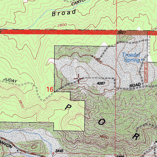 Topographic Map of Juday Truck Trail, CA