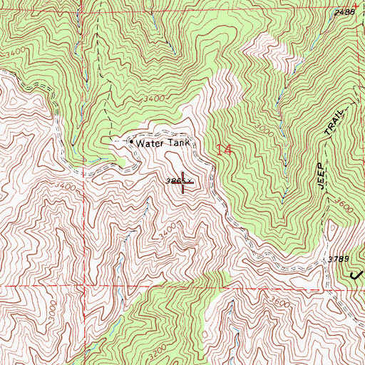 Topographic Map of Juniper Ridge, CA