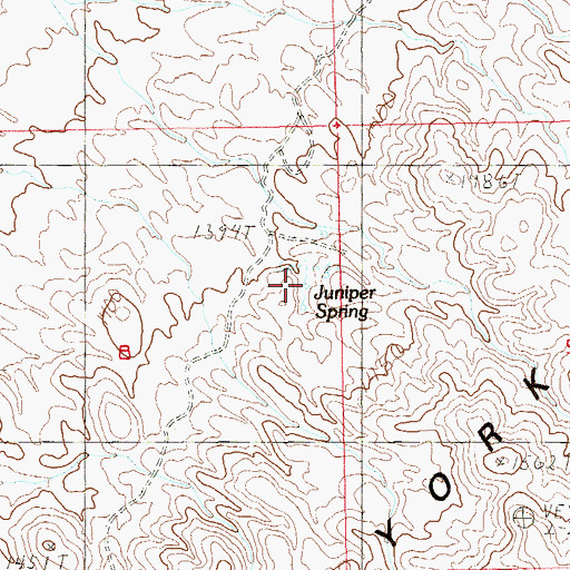 Topographic Map of Juniper Spring, CA