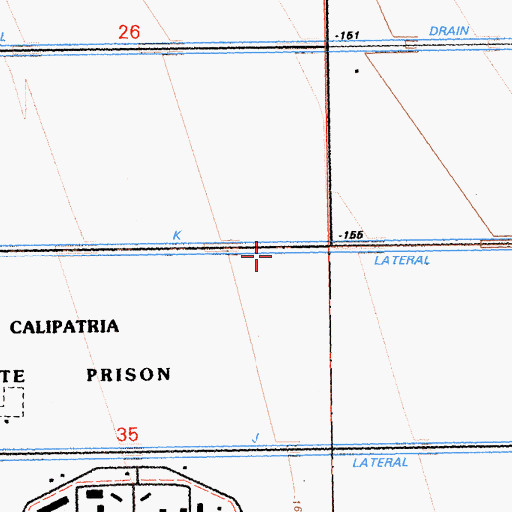 Topographic Map of K Lateral, CA