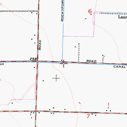 Topographic Map of Kaweah Canal, CA