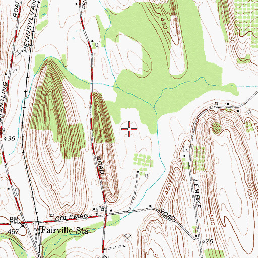 Topographic Map of Toggenburg Farms Airport, NY