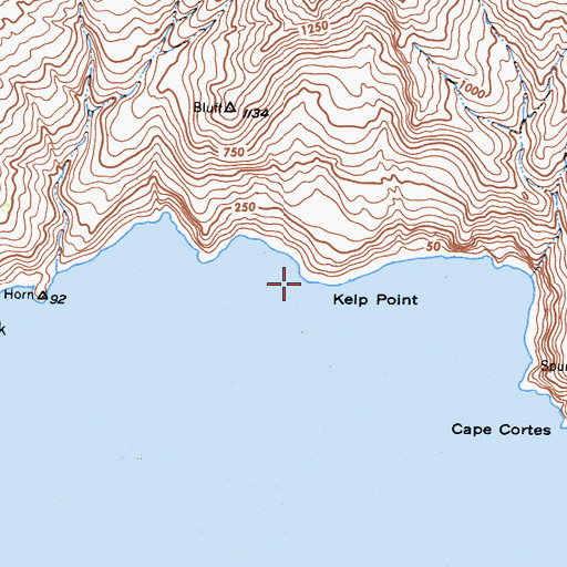 Topographic Map of Kelp Point, CA