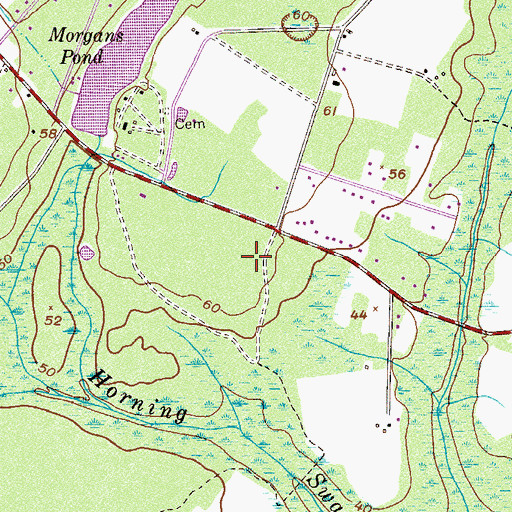 Topographic Map of South Effingham High School, GA