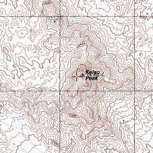 Topographic Map of Kelso Peak, CA