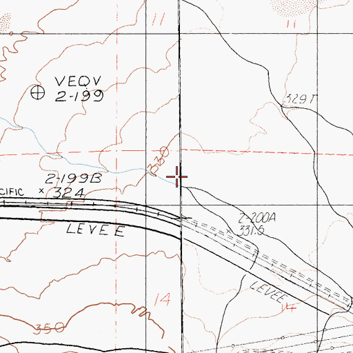 Topographic Map of Kelso Wash, CA