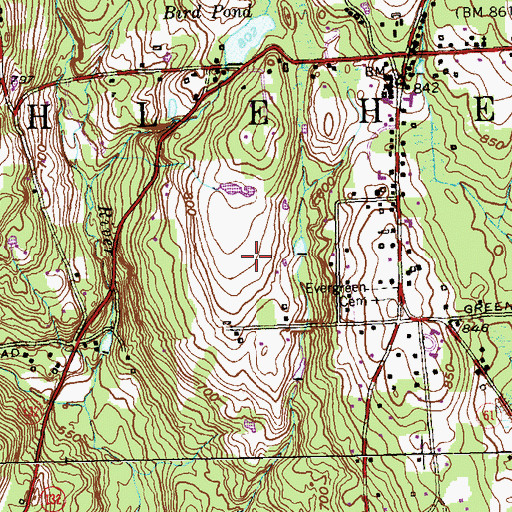 Topographic Map of Thomson Field, CT