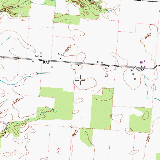 Topographic Map of Erdy Farm Airport, OH