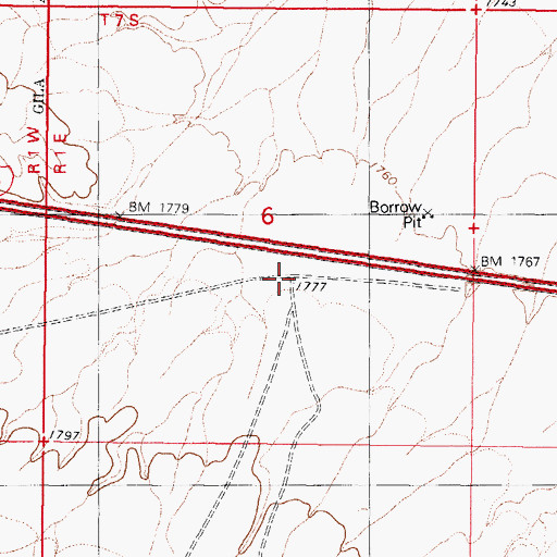 Topographic Map of Freeman, AZ