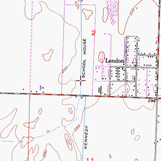 Topographic Map of Kennedy School House Ditch, CA