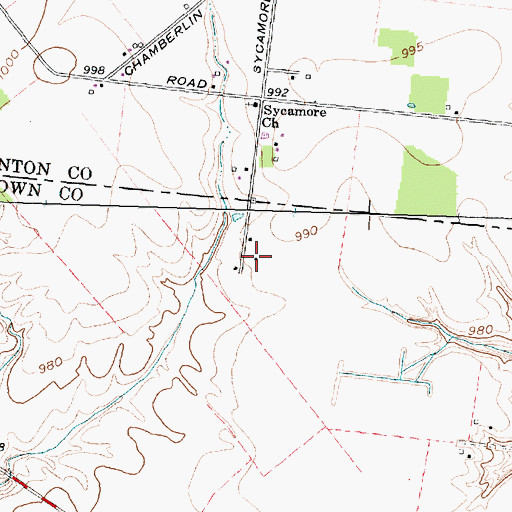 Topographic Map of Mackie's Airport, OH