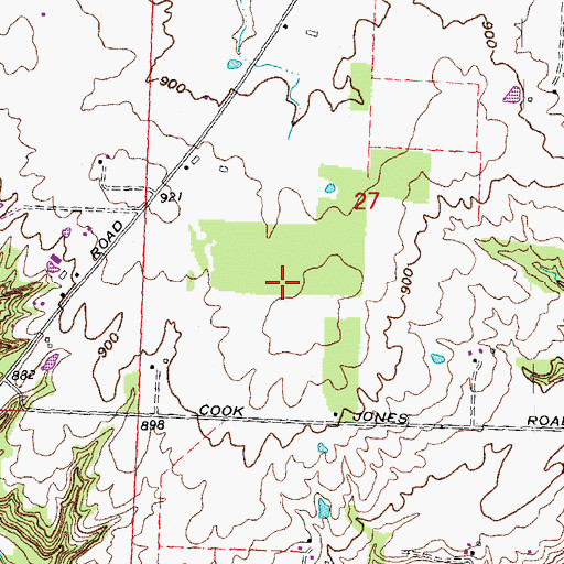 Topographic Map of Air Jordan Airport, OH