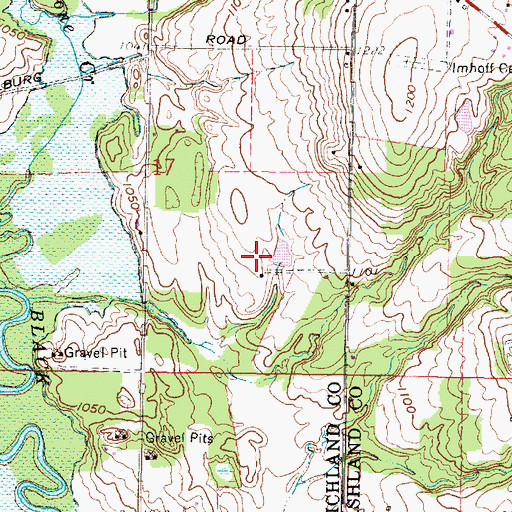 Topographic Map of K & D Airways Airport (historical), OH