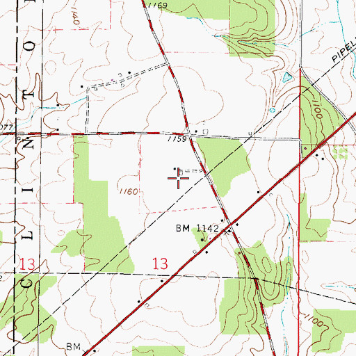 Topographic Map of Mohican Airpark, OH