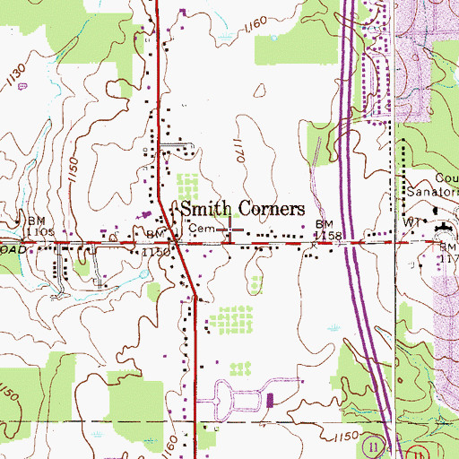 Topographic Map of Mollica Airport (historical), OH