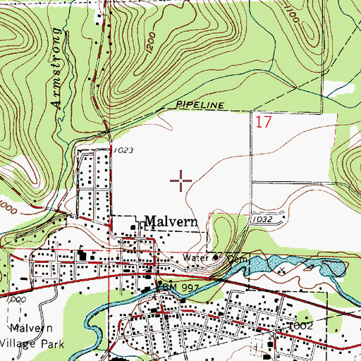 Topographic Map of Furey Airport, OH