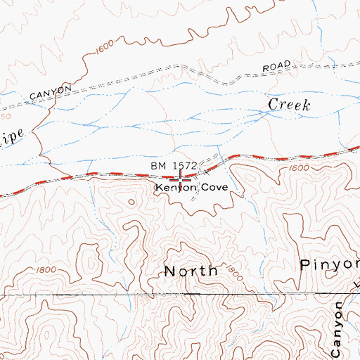 Topographic Map of Kenyon Cove, CA