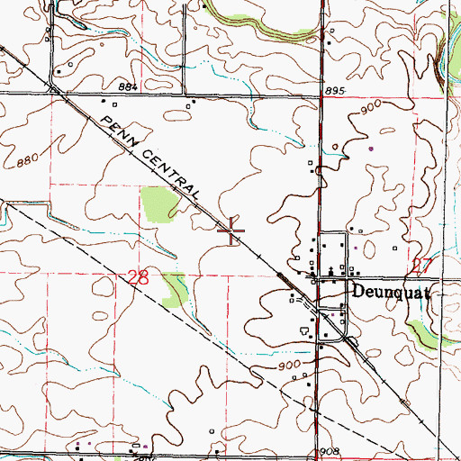 Topographic Map of Freefall Field, OH
