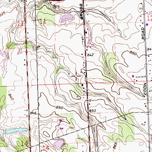 Topographic Map of Dave Rice Airport, OH