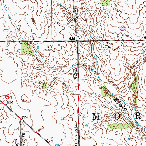 Topographic Map of King Knoll Airport, OH