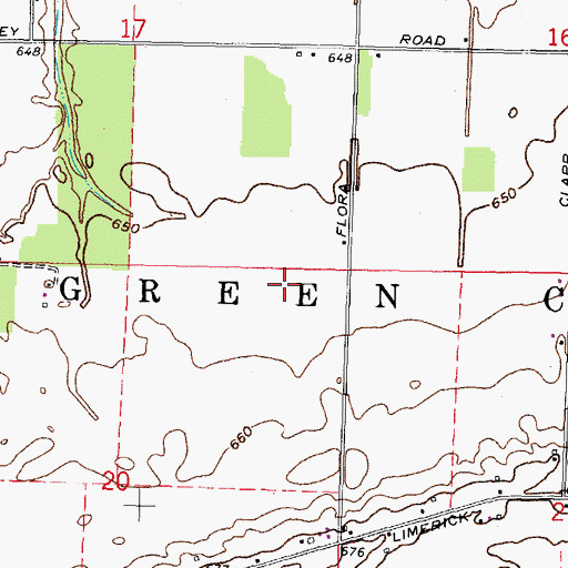 Topographic Map of Sandusky County Regional Airport, OH