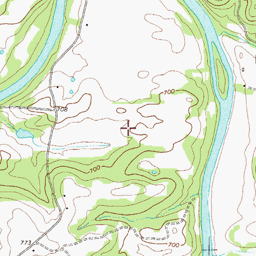 Topographic Map of Etowah Fields, GA
