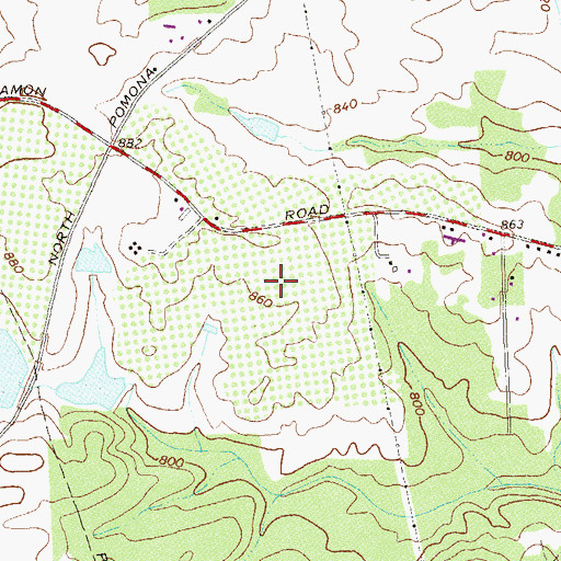 Topographic Map of Pecan Patch Airstrip, GA
