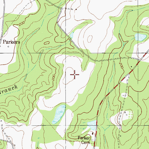 Topographic Map of Pegasus Ranch Airport, GA