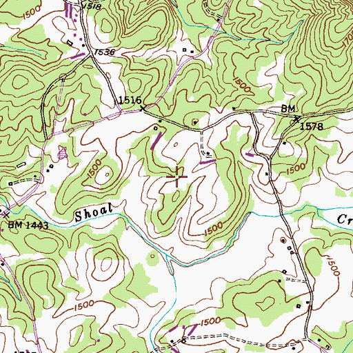 Topographic Map of Deer Crossing Airport, GA