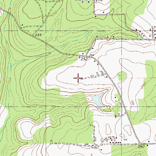 Topographic Map of Viola Farm Airport, GA