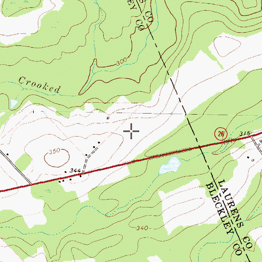 Topographic Map of Whitehall Airport, GA