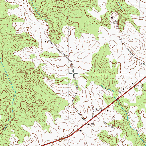 Topographic Map of Great Oaks Airport (historical), GA