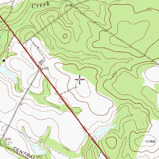 Topographic Map of Midville International Airport, GA