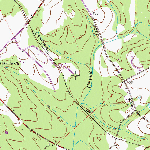 Topographic Map of Neely Farms Airport, GA