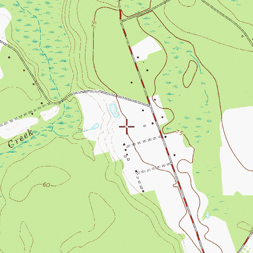 Topographic Map of Briggs Field, GA