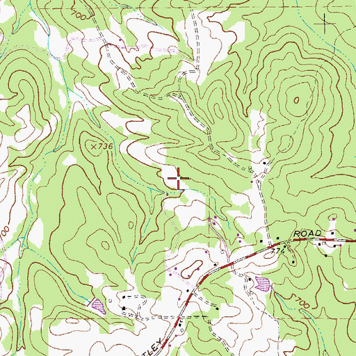 Topographic Map of Grayhill Airport, GA