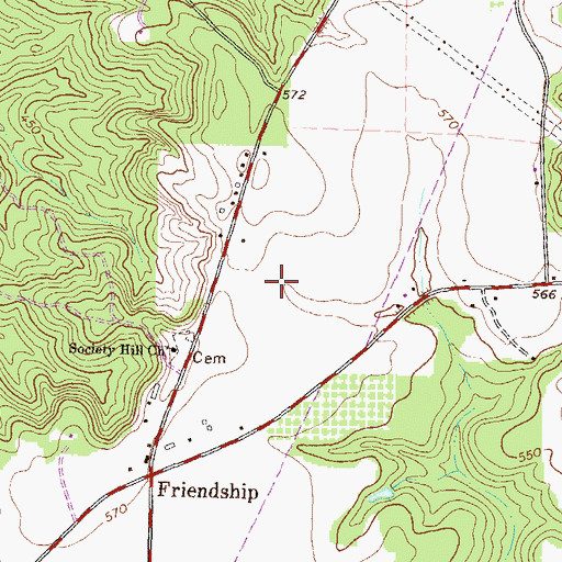 Topographic Map of Hutto Farm Airport, GA