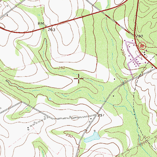 Topographic Map of Holt Airpark, GA