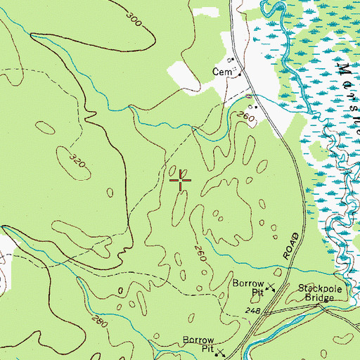 Topographic Map of Perrotti Skyranch Airfield, ME