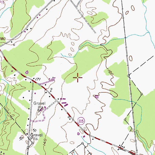 Topographic Map of Eagle Field, ME