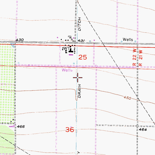 Topographic Map of Kern Ditch County Drain, CA