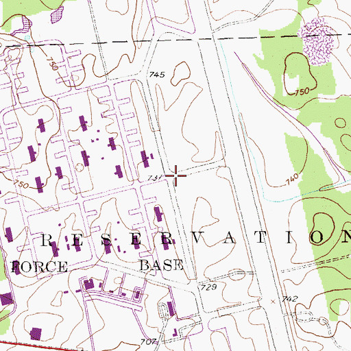 Topographic Map of Loring International Airport, ME